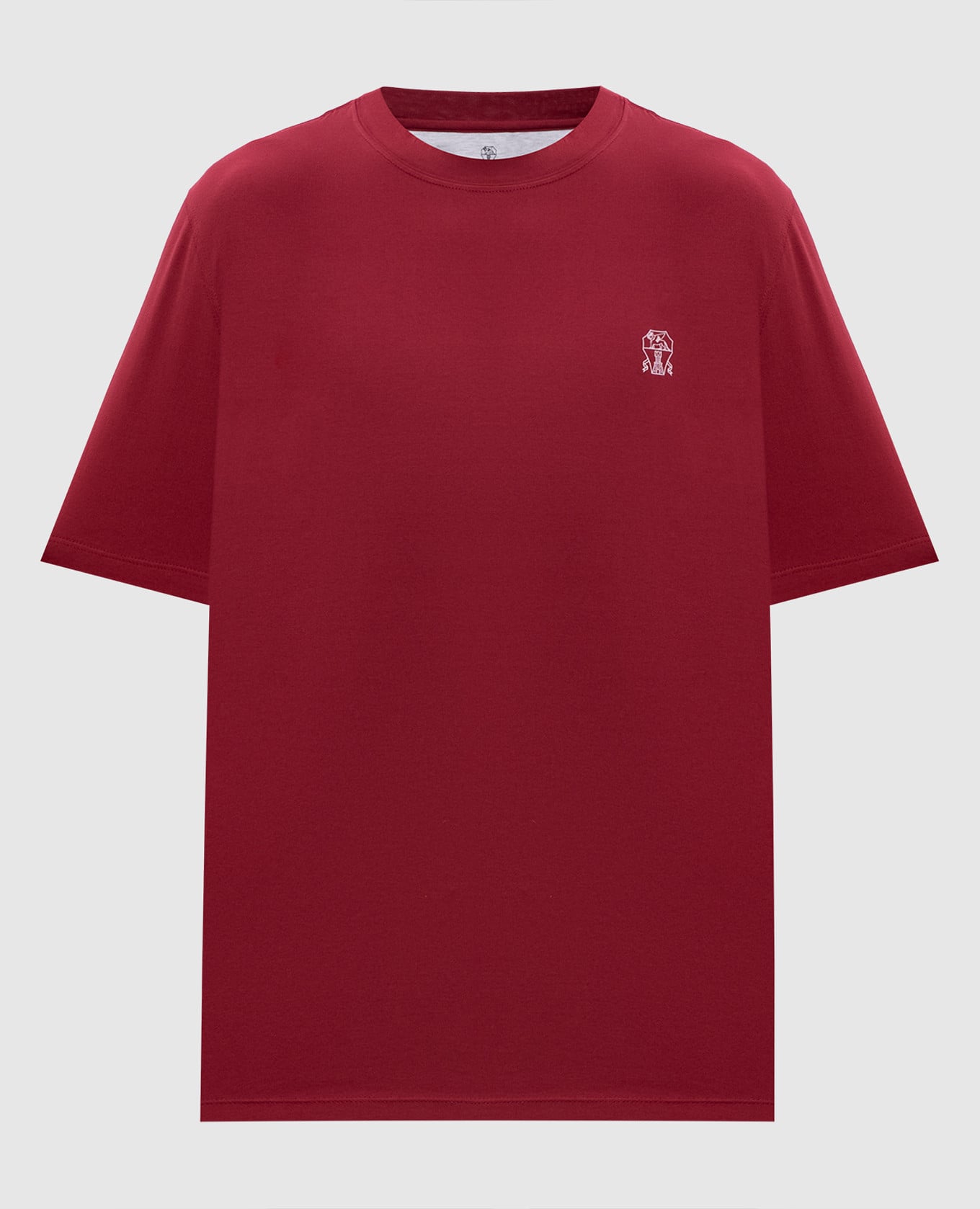 Бордовая футболка с принтом