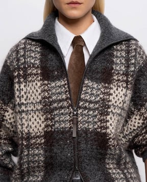 Brunello Cucinelli Коричнева вельветова краватка MG547B3C99