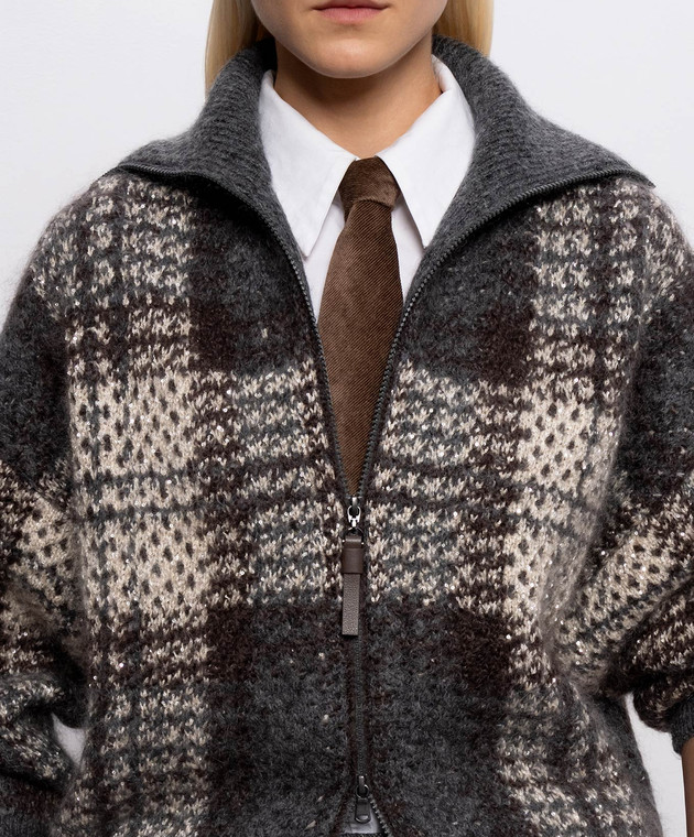 Brunello Cucinelli Коричневый вельветовый галстук MG547B3C99 изображение 2