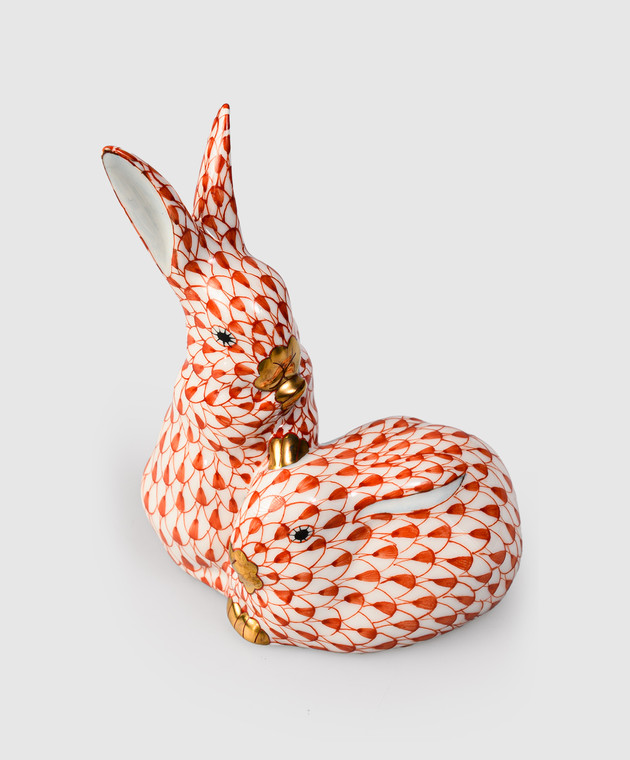 Herend Фарфоровая статуэтка Pair of rabbits 05226000VH изображение 3