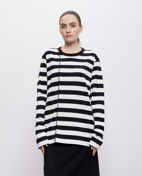 Y`S Yamamoto Джемпер в смужку з монограмою YKT73055