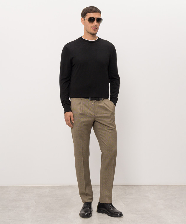 Cashmere&Whiskey Чорний джемпер з вовни MU8121318541R зображення 2