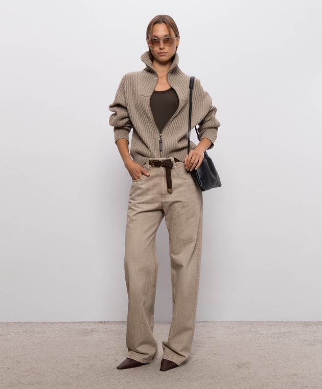 Brunello Cucinelli Коричневая майка MP952FD600 изображение 2