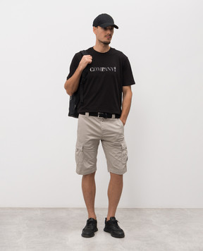 C.P. Company Чорна футболка з принтом емблеми MTS085A005100W