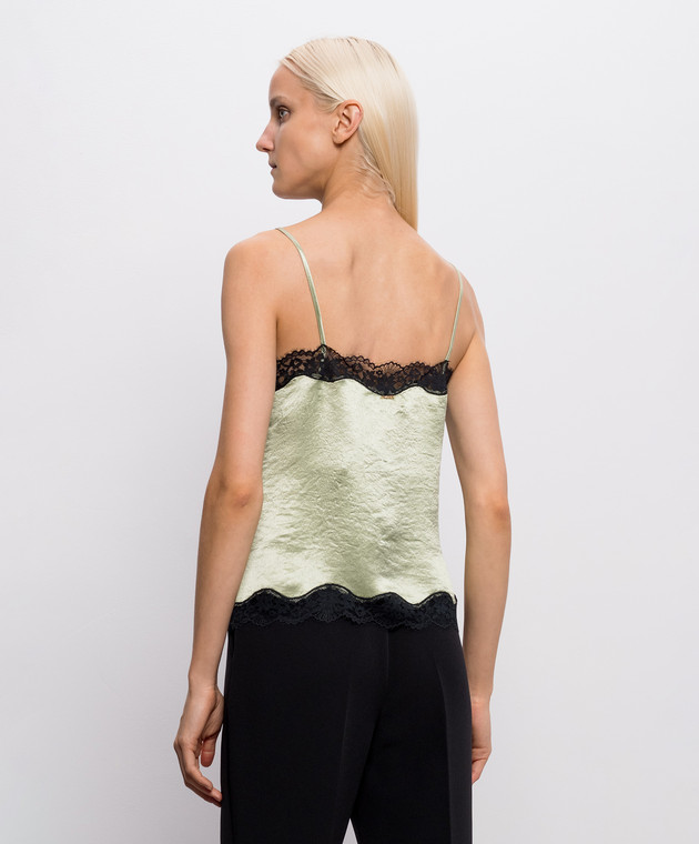 Twinset Зеленый топ с кружевом 262TP2112 изображение 4