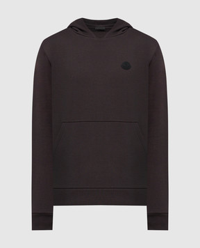 Moncler Коричневе худі з логотипом K20918G0005389AZY