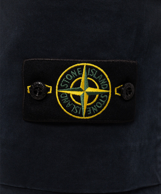 Stone Island Сині джогери з патчем логотипа L2S153100033S00L1 зображення 5