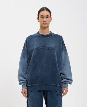 Off-White Синій світшот з логотипом 2BA07CF25FLE002
