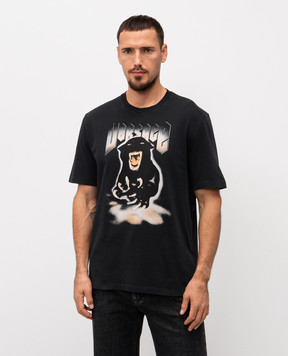 Versace Чорна футболка Panther 10215721A15420