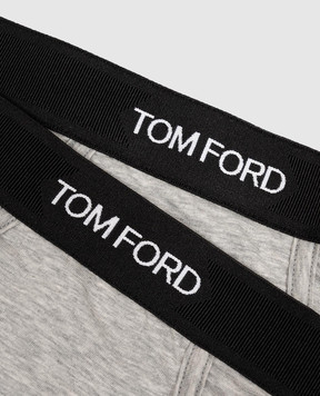 Tom Ford Набор серых меланжевых трусов-брифов T4XC11410
