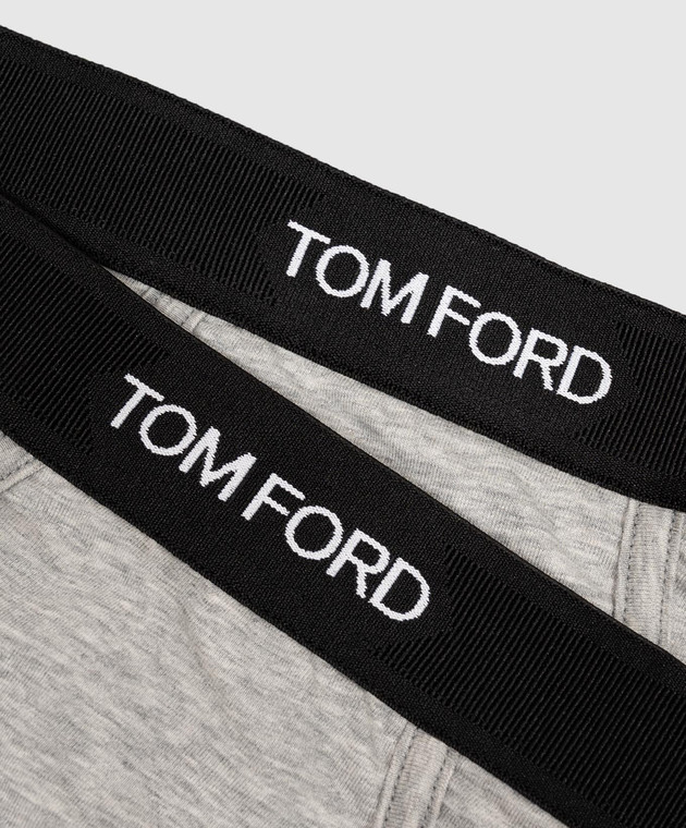 Tom Ford Набор серых меланжевых трусов-брифов T4XC11410 изображение 3