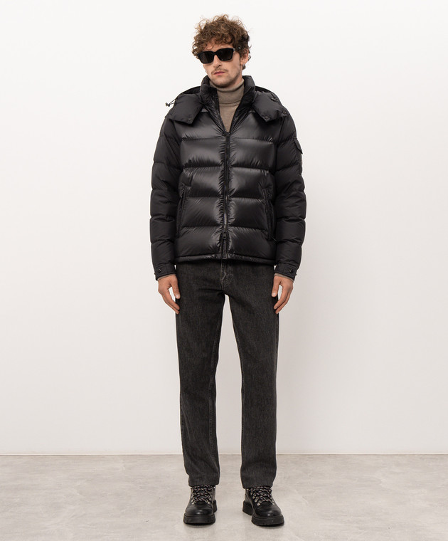 Moncler Чорний пуховик Moncler Maya L20911A00138597YX зображення 2