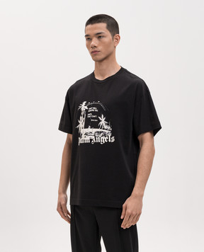 Palm Angels Черная футболка Statement PMAA109S26JER006