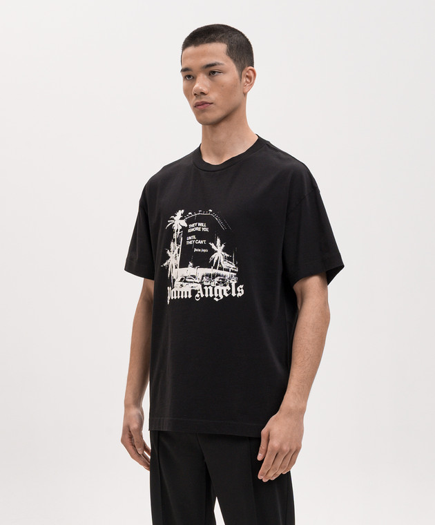 Palm Angels Чорна футболка Statement PMAA109S26JER006 зображення 3