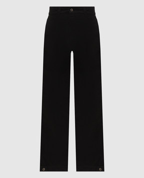Off-White Черные брюки с вышивкой логотипа 44MCF04RF26F001