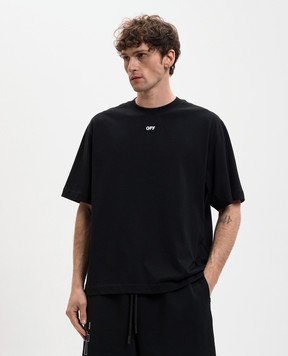 Off-White Черная футболка с эмблемой Paint Arrow 44MAA120S26J00J