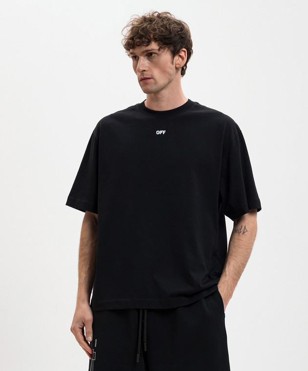 Off-White Чорна футболка з емблемою Paint Arrow 44MAA120S26J00J зображення 3