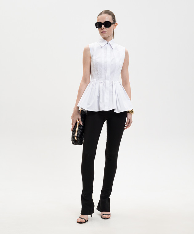 Max Mara Sportmax Белая рубашка CERTOSA без рукавов SPXCERTOSA изображение 2