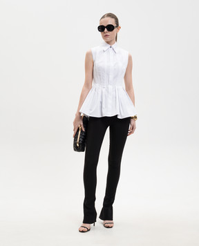 Max Mara Sportmax Белая рубашка CERTOSA без рукавов SPXCERTOSA