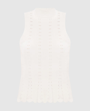 Twinset Білий топ в рубчик 261TP3052