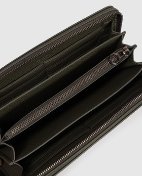 Stefano Ricci Шкіряний гаманець кольору хакі з емблемою PP440GUVD