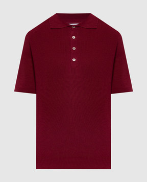 Brunello Cucinelli Бордове поло з бавовни M29400025