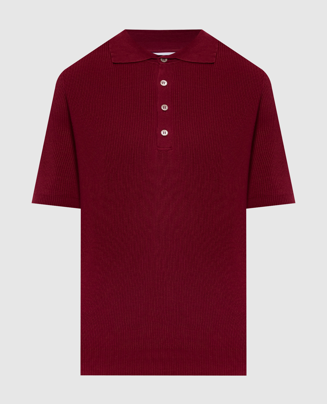 Бордовое поло из хлопка