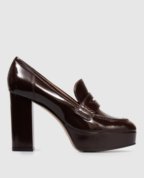 Gianvito Rossi Бордовые лакированные туфли HADDEN G2535670RIC