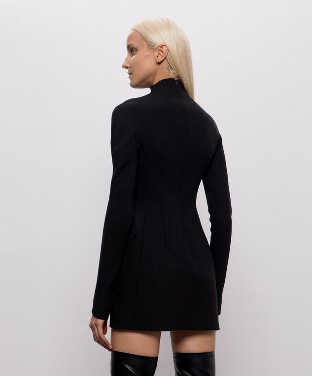 Max Mara Sportmax Черное платье мини TEFRITE с шерстью SPXTEFRITE изображение 4