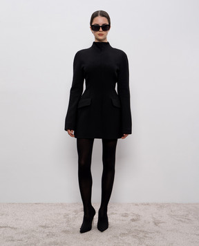 Max Mara Sportmax Чорна сукня-футляр міні TEFRITE з вовною TEFRITE