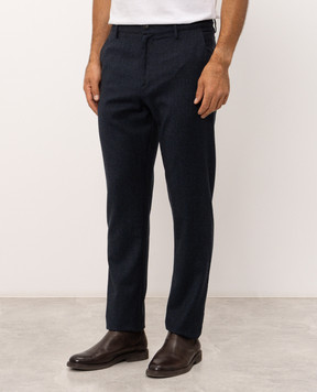 Canali Брюки синего цвета из шерсти AR03472V91675