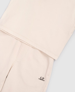 C.P. Company Дитячий бежевий костюм з принтом логотипа CMG005LAA1748