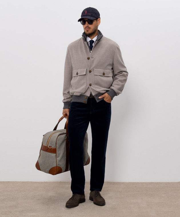 Brunello Cucinelli Джемпер серого цвета из кашемира M2200124 изображение 2