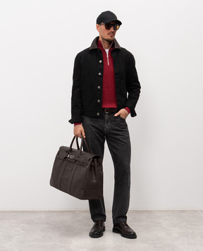 Brunello Cucinelli Бордовий джемпер M29400104