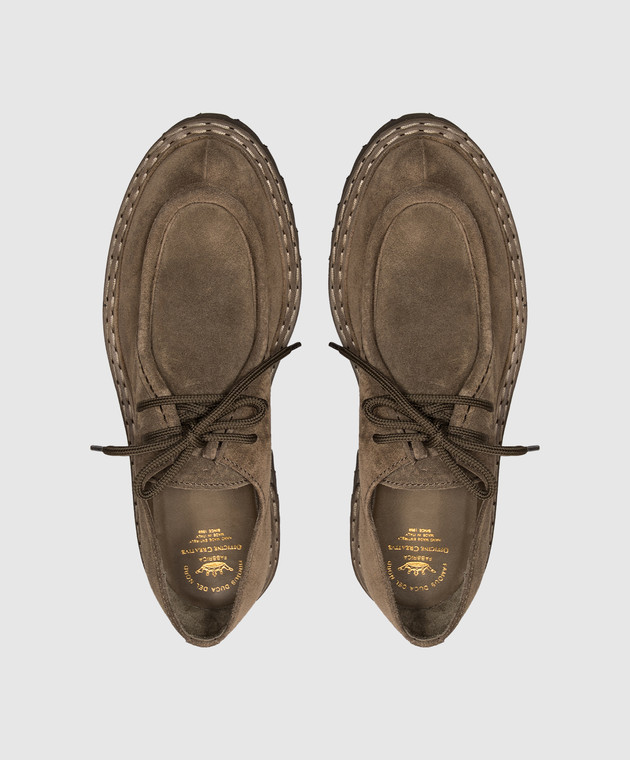 Officine Creative Коричневые замшевые дерби Blossom BLOSSOM001OLIVE изображение 4