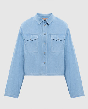 Twinset Блакитна укорочена джинсова сорочка 261TF2081