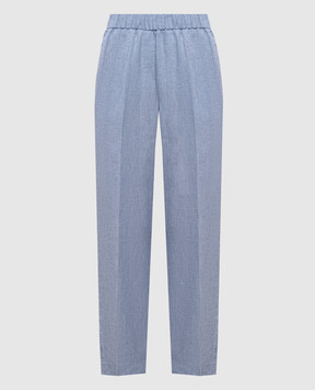 Peserico Голубые брюки из льна P0417802600
