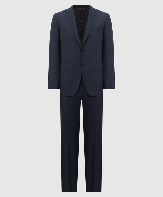 Canali Синий костюм из шерсти BF056811228020
