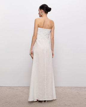Ermanno Scervino Life Сукня максі кольору айворі з льону D484Q304ZQRI