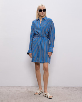 Toteme Синя спідниця із шовку в смужку 261WRB0281FB0553