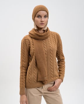 Woolrich Набір з коричневої шапки і шарфа з вовною CFWWAC2029FRUF0659