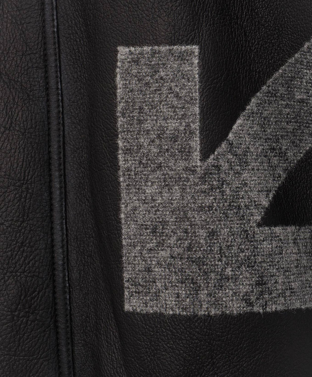 Off-White Черная дубленка с капюшоном 44MJL007F26L001 изображение 5