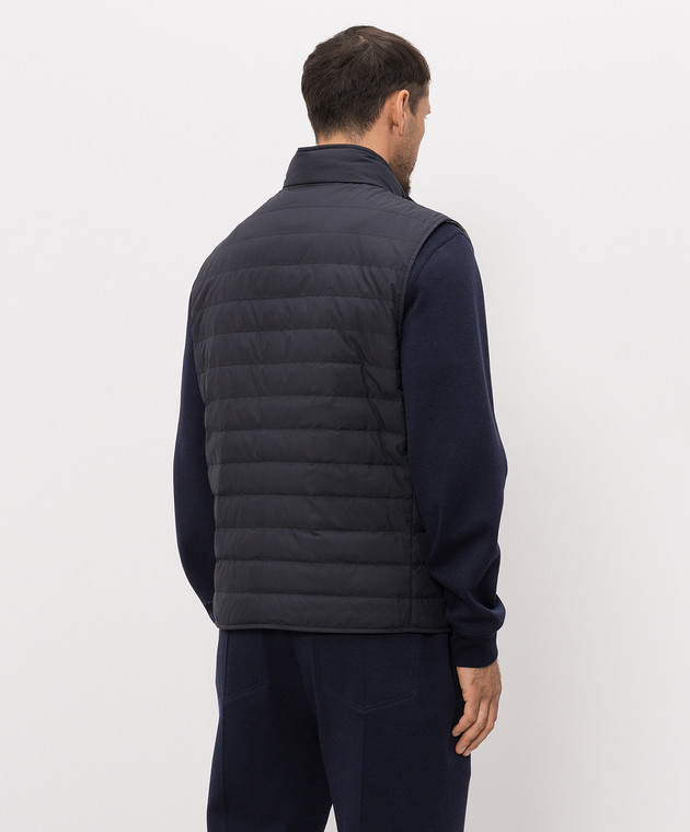 Brunello Cucinelli Синій пуховий жилет MV4081797 зображення 4
