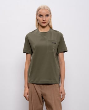 Brunello Cucinelli Зелена футболка з кишенею M0T81EC710