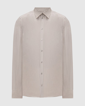 Dolce&Gabbana Серая рубашка Martini из шелка G5ML1TFU1ZA