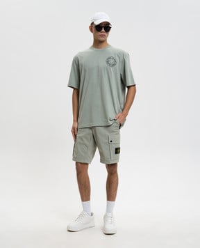 Stone Island Зелені шорти-карго з логотипом L1S15L100019S0A10