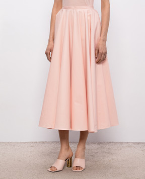 Givenchy Рожева спідниця з вишивкою логотипа BW412Q1642