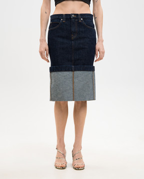 Khaite Синяя джинсовая юбка Kilian с отворотом 1190908040