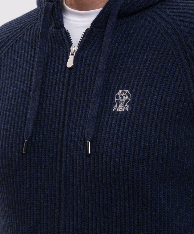 Brunello Cucinelli Синяя спортивная куртка из кашемира M22704806G изображение 5