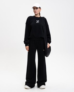 Off-White Чорний світшот Metal Off 2BA075F25FLE001